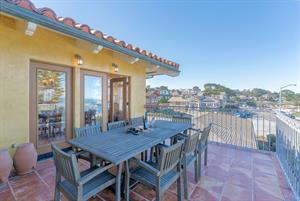Outdoor Dining with a Gas Grill and Ocean View