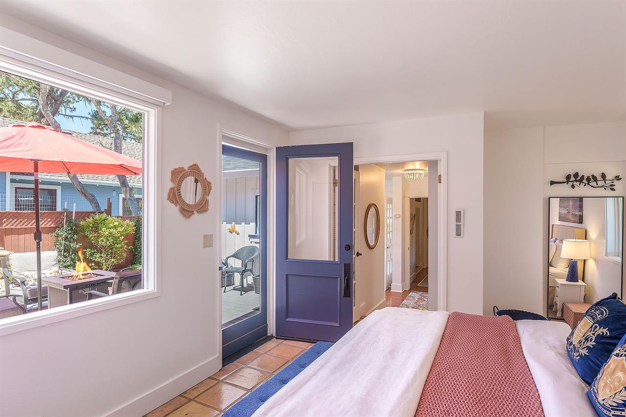 Bedroom 1, King Bed, Backyard Patio Access