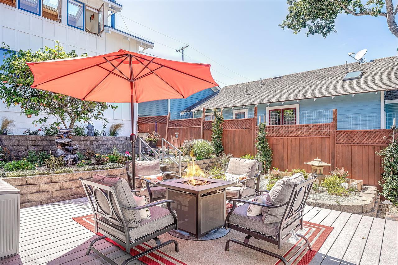 Backyard with a Fire Pit