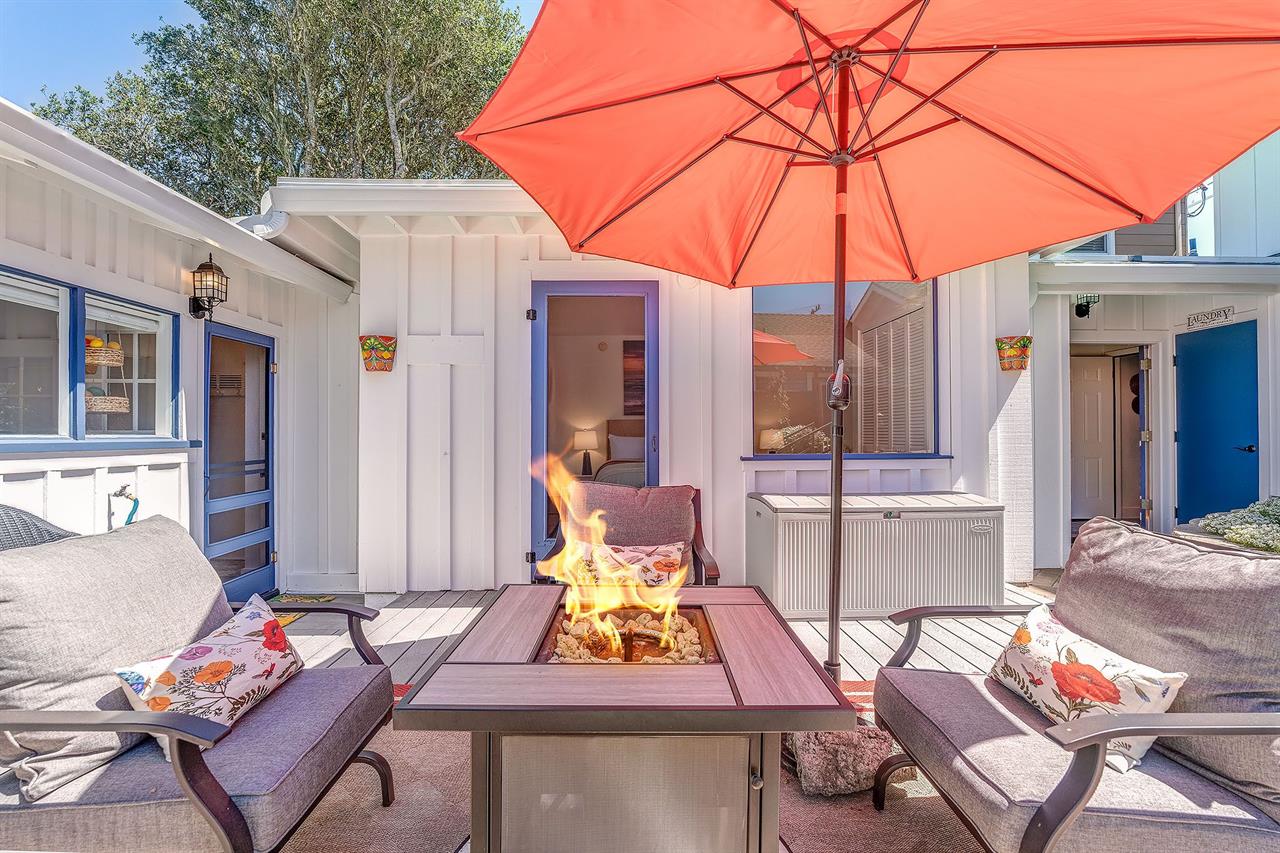 Backyard with a Fire Pit