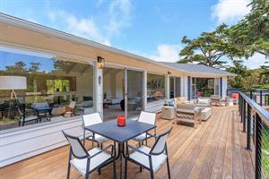 Spacious Outdoor Living and Dining Deck has a FirePit