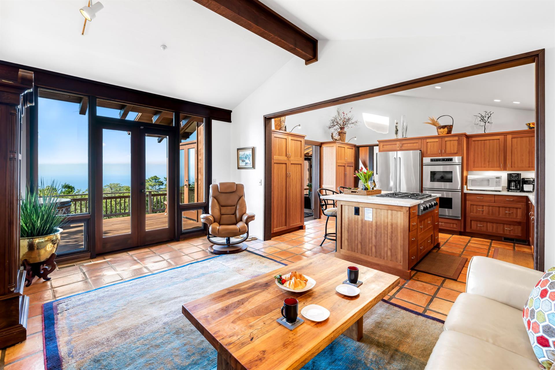 Kitchen and Family Room have Ocean Views