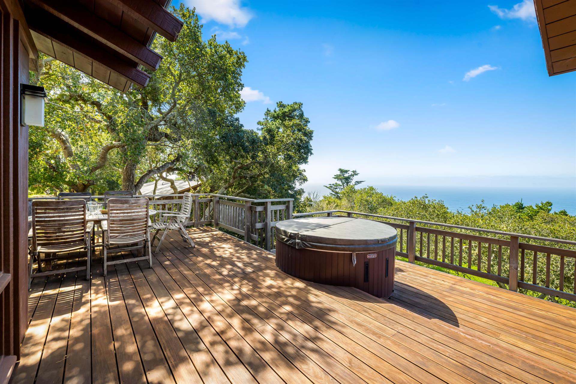 Ocean View Deck has Dining Area and a Hot Tub