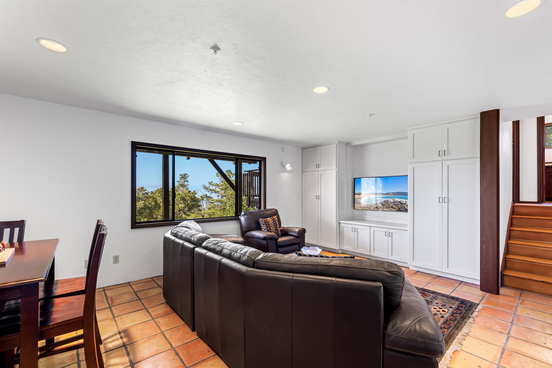 Media Room with TV and Game Table