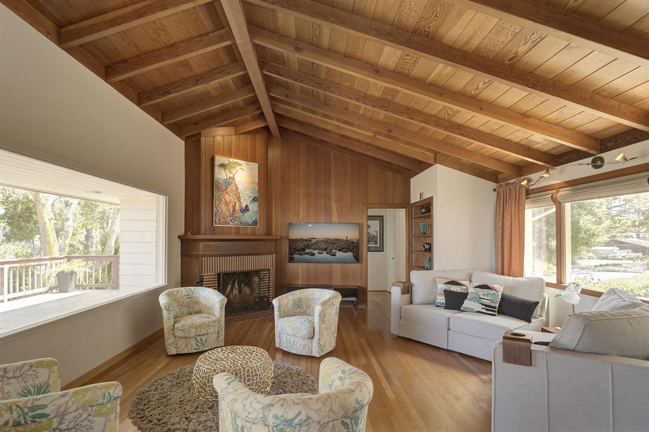 Living Room with Fireplace and HDTV