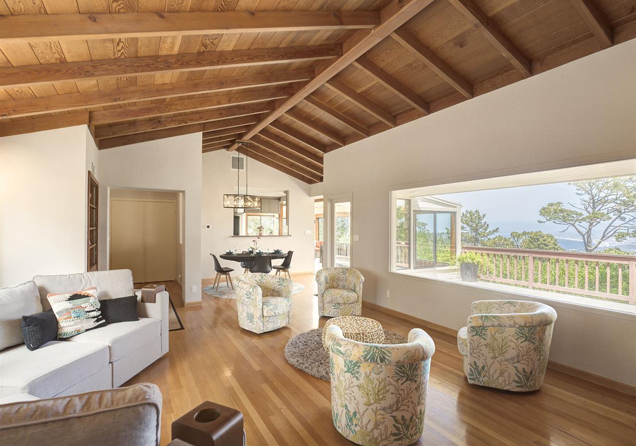 Living Room with Fireplace and HDTV