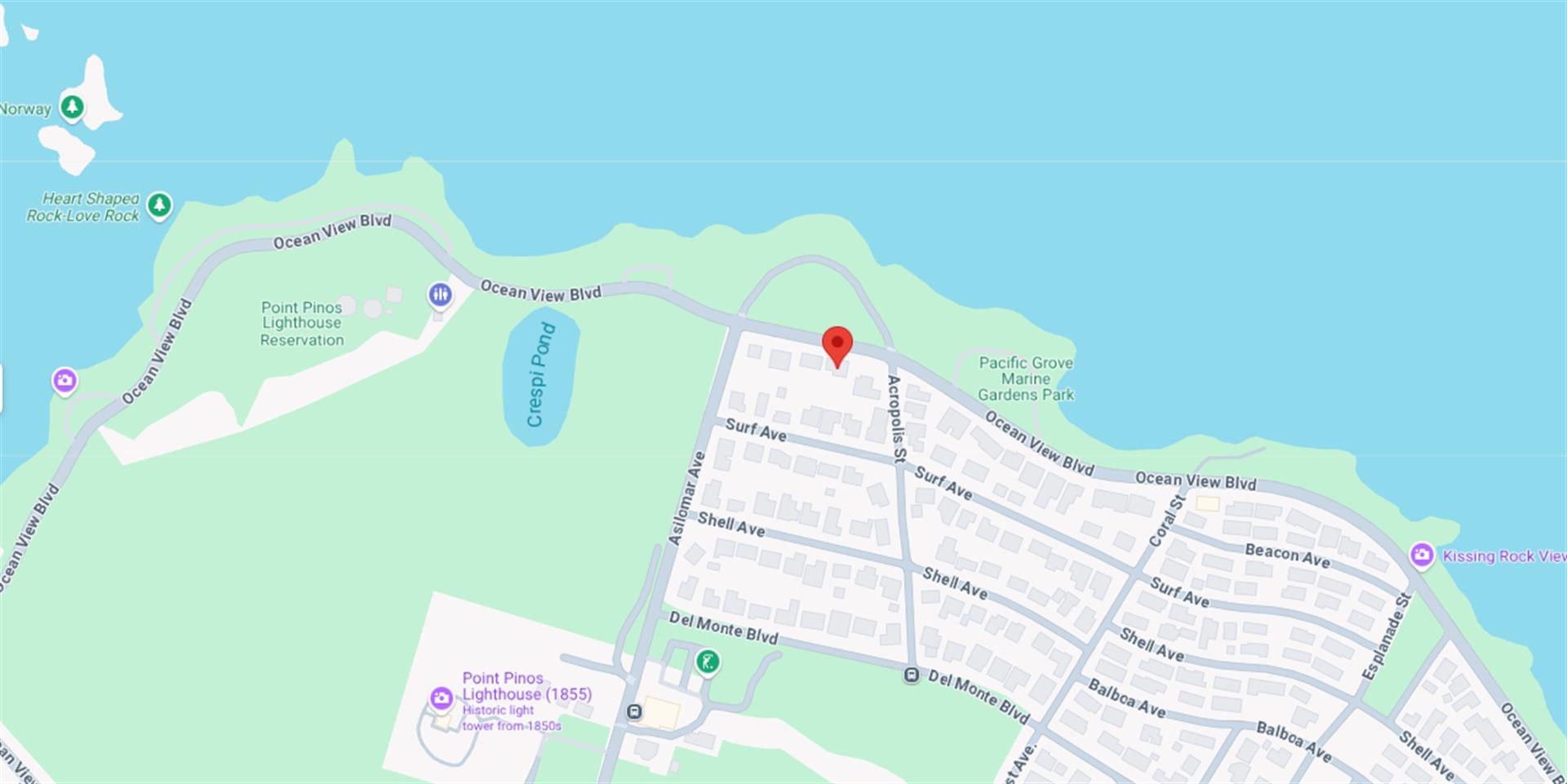 Look for the Red Marker for the Home