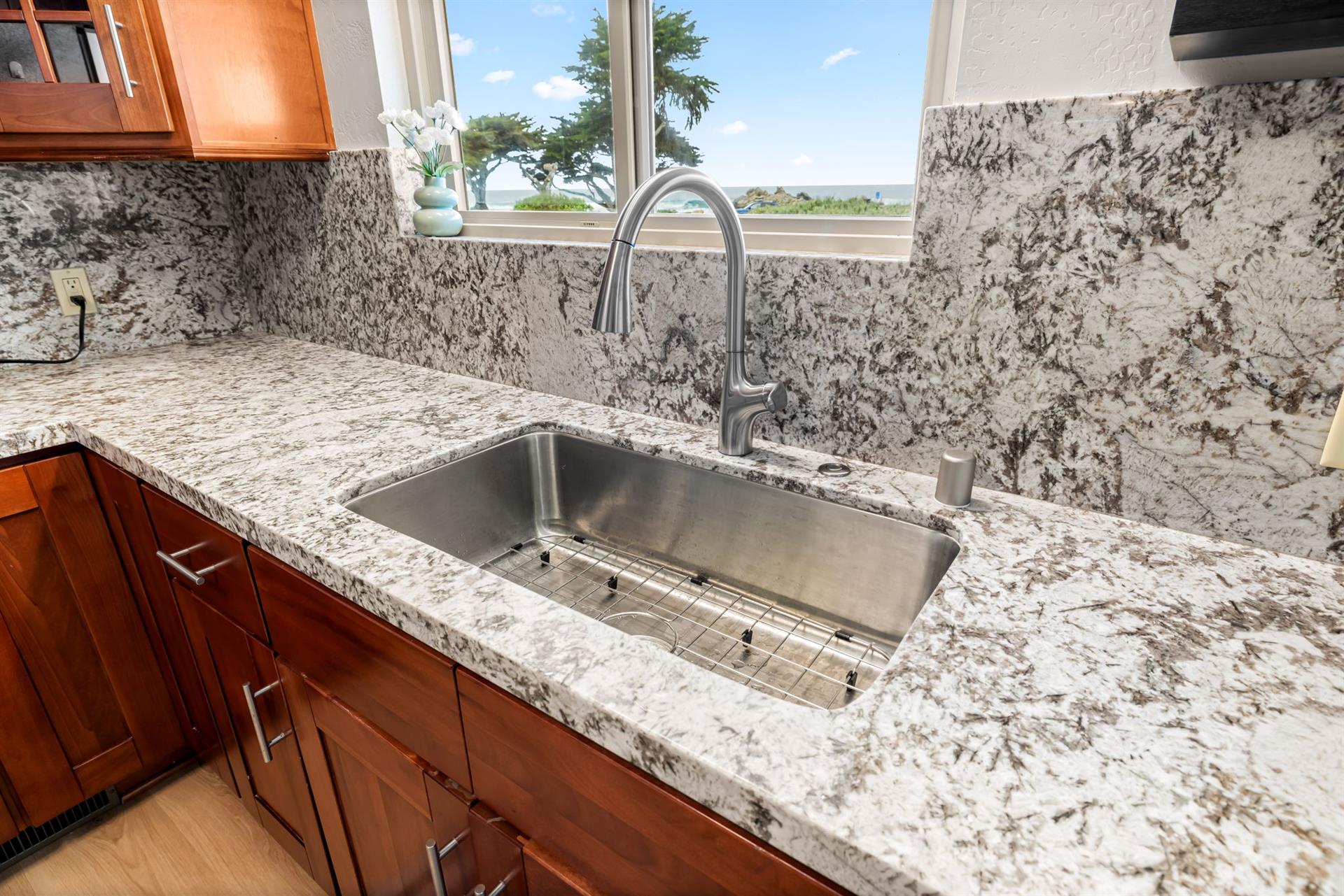 Wonderful UnderMount Sink with an Ocean View