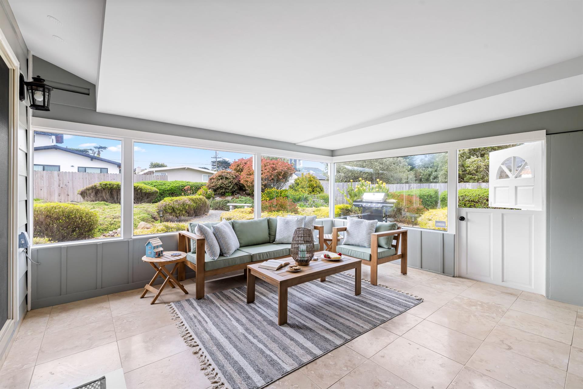 Spacious Sun Room  Family Room Opens to the Backyard