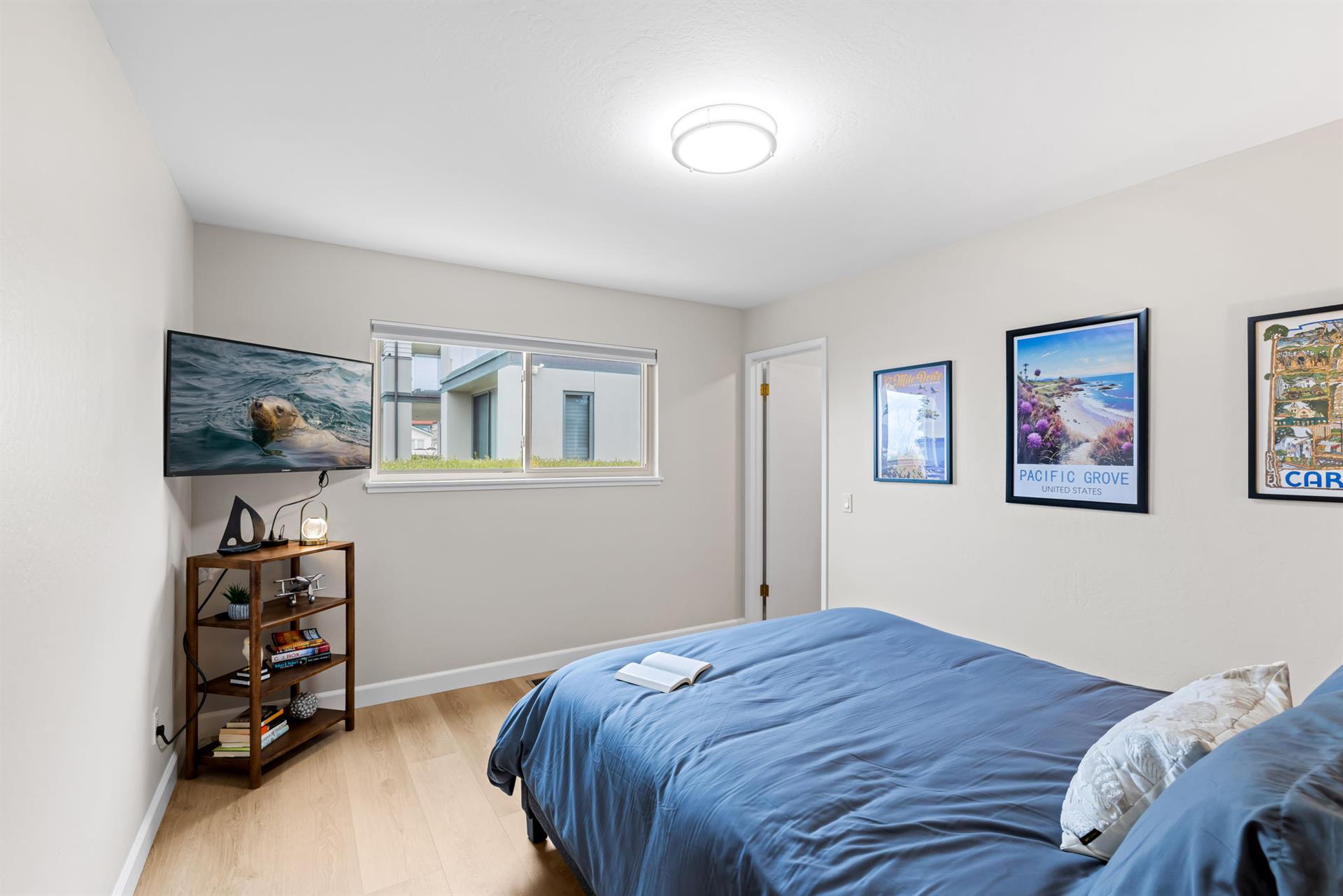 Bedroom 2 has a Queen Bed and WiFi Enabled Smart TV