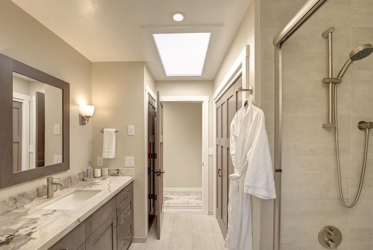 Hall Bath with a ShowerOverTub for Bedroom 2 and Guests