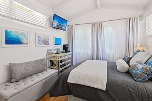 Bedroom 3  Queen Bed, TV and EnSuite Bath with a Shower