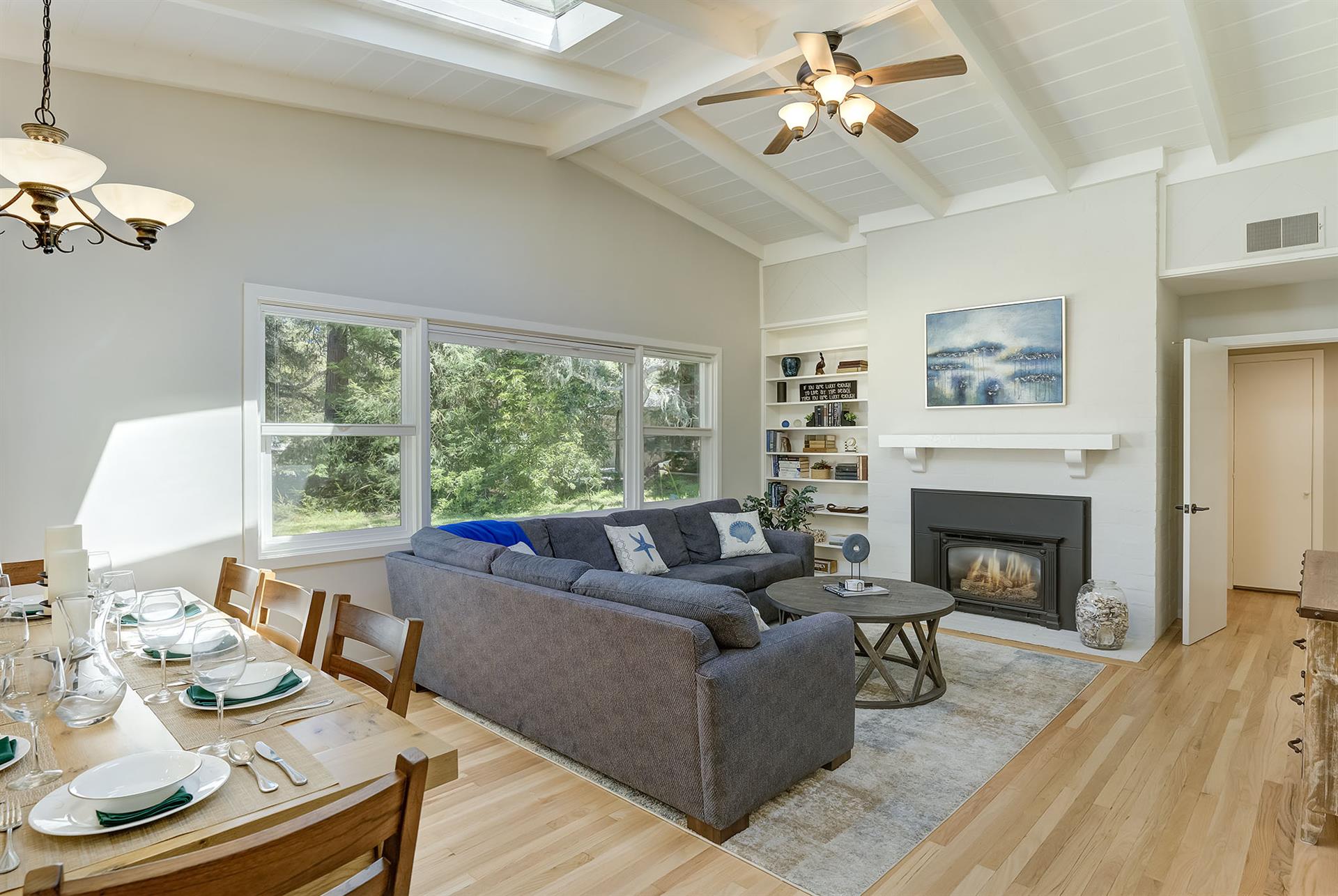 Family Room with Gas Fireplace and WiFi Enabled Streaming TV