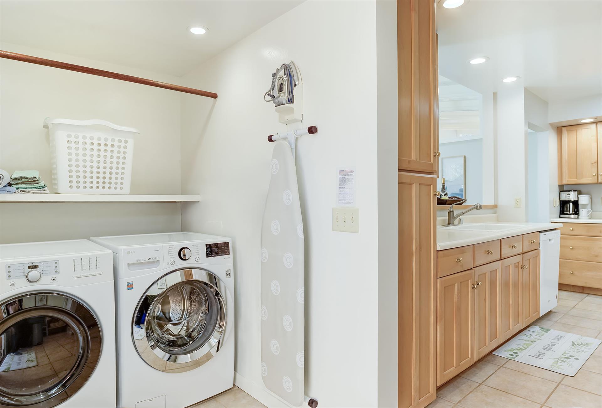 The Laundry Area is Next to the Kitchen