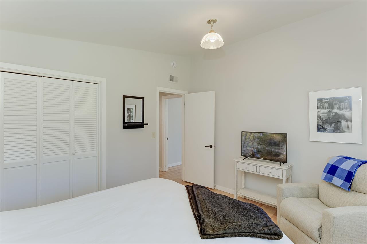 Bedroom 2 has a Queen Bed and WiFi Enabled TV