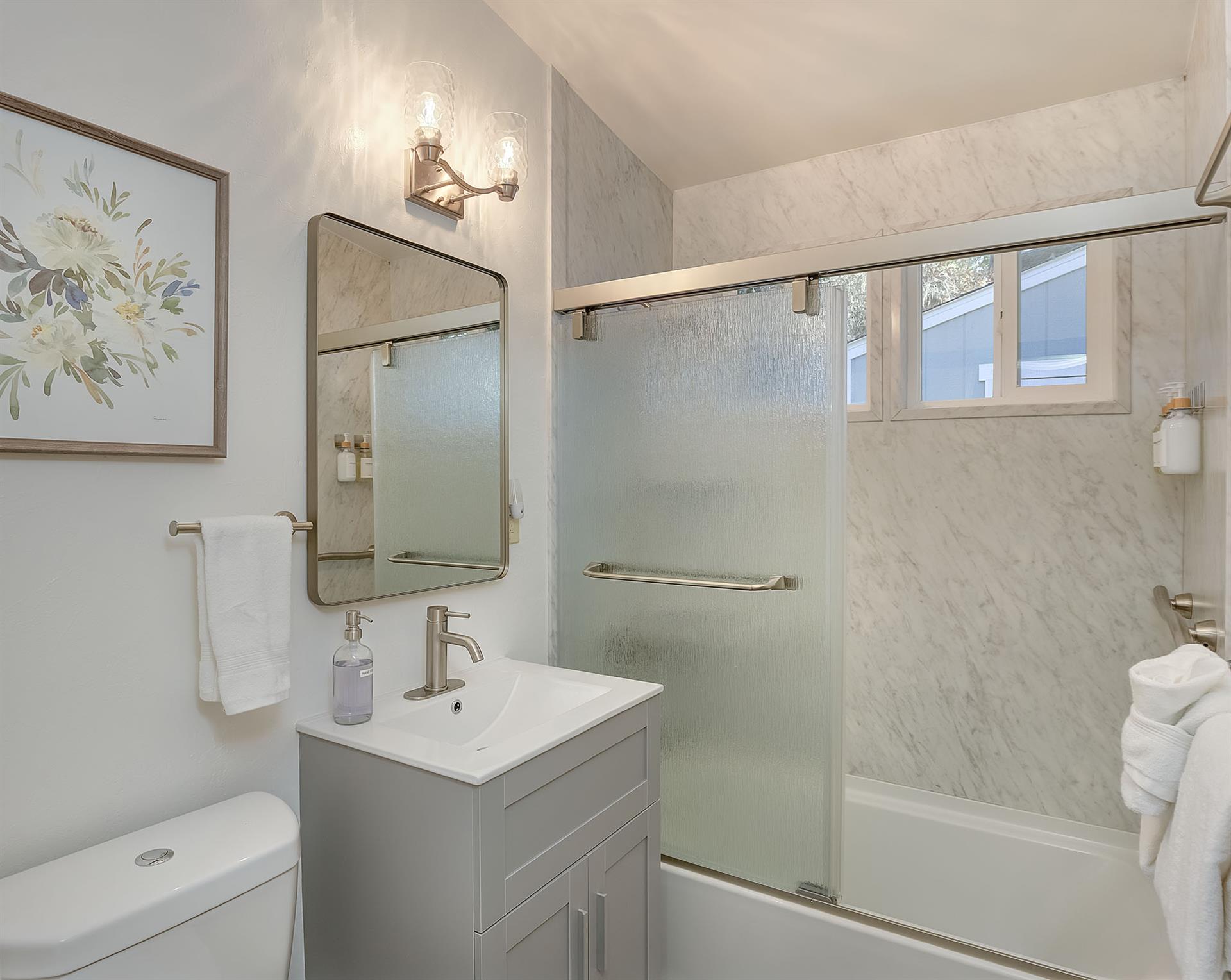 Hall Bathroom has a ShowerOverTub Combination