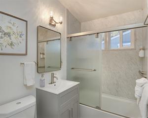 Hall Bathroom has a ShowerOverTub Combination