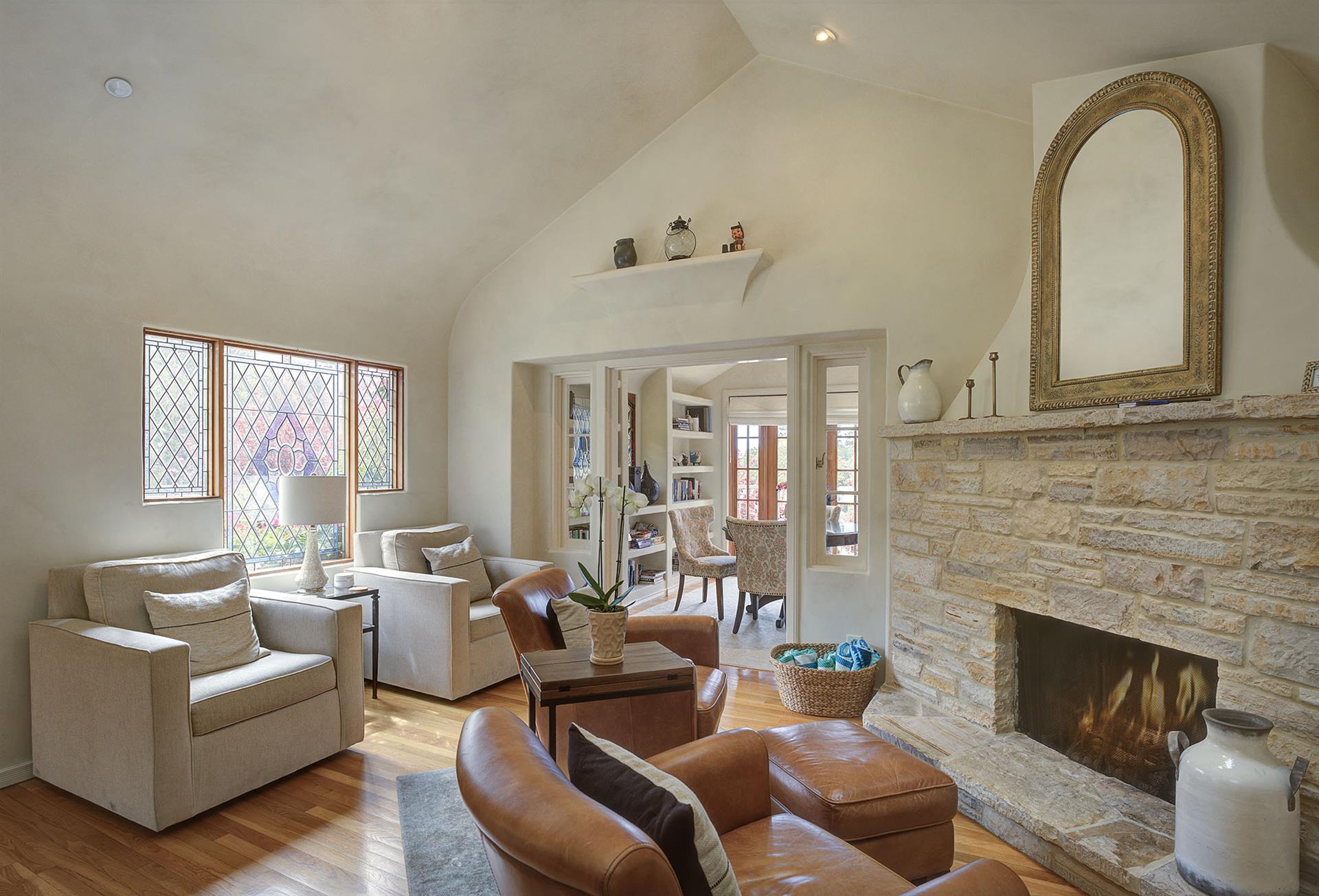 Living Room with a Gas Fireplace