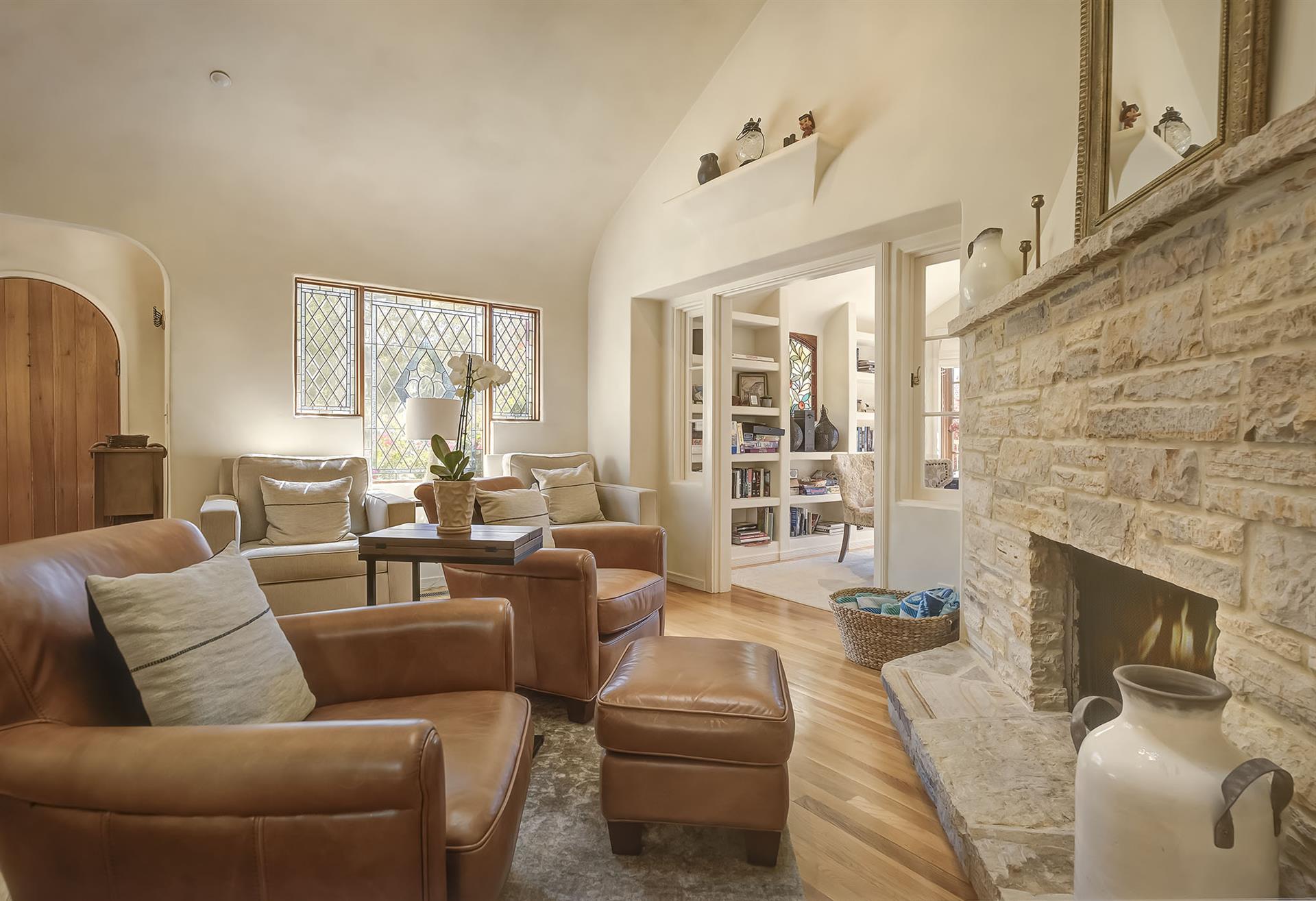 Living Room with a Gas Fireplace