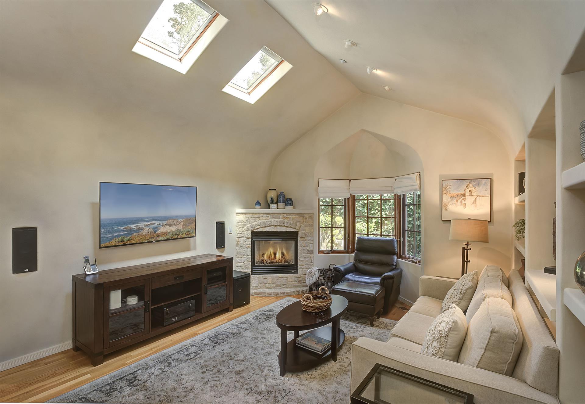 Family Room with Fireplace and HDTV
