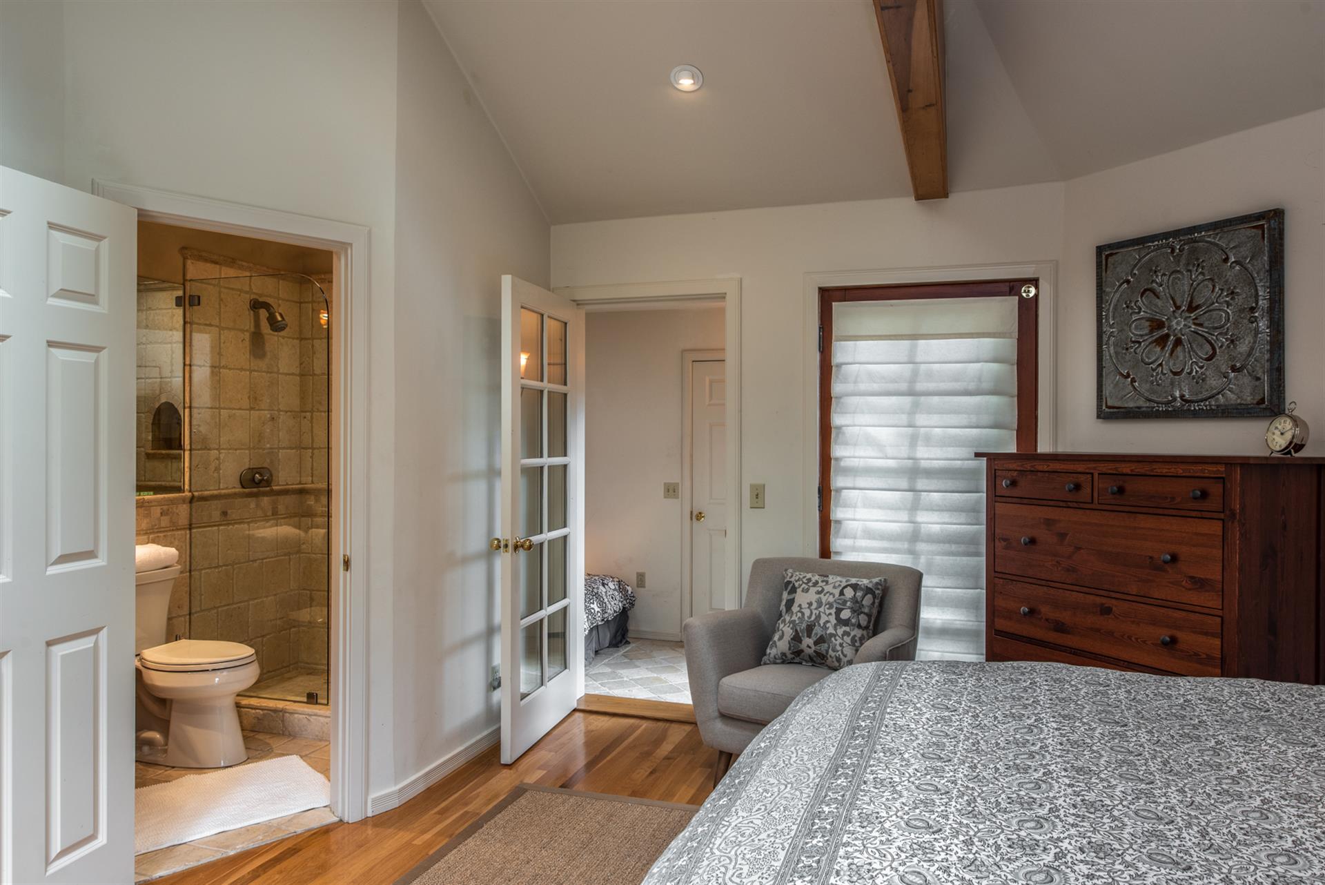 Bedroom 3  King Bed, TV, En Suite with Shower, Adjoining Twin