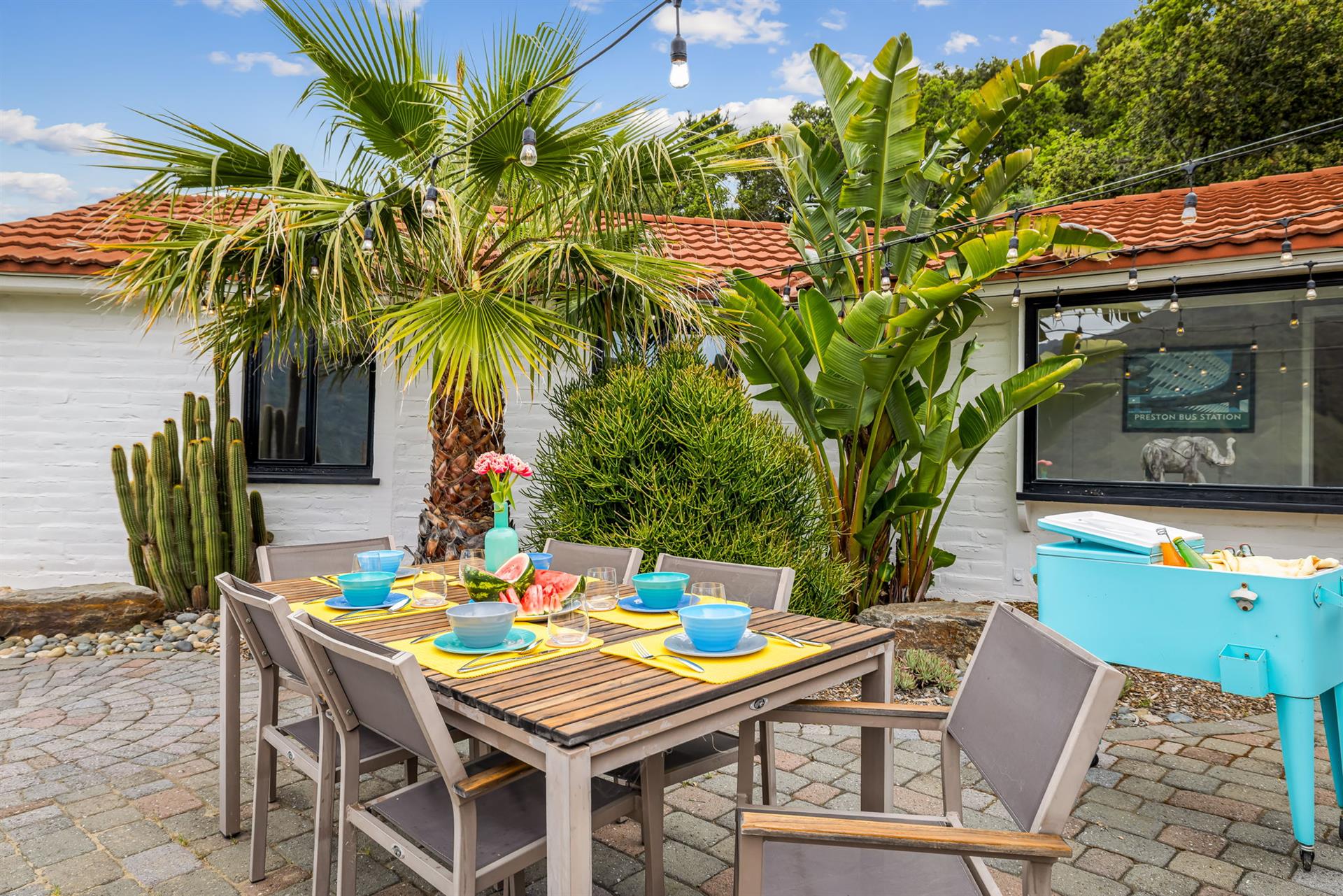 Outdoor Patio has Dining Area and a Gas BBQ Grill