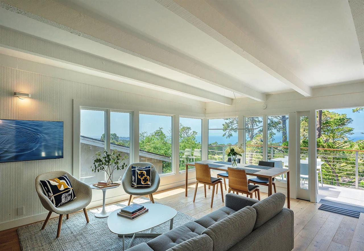 OpenConcept Living Room and Dining Room with Ocean View