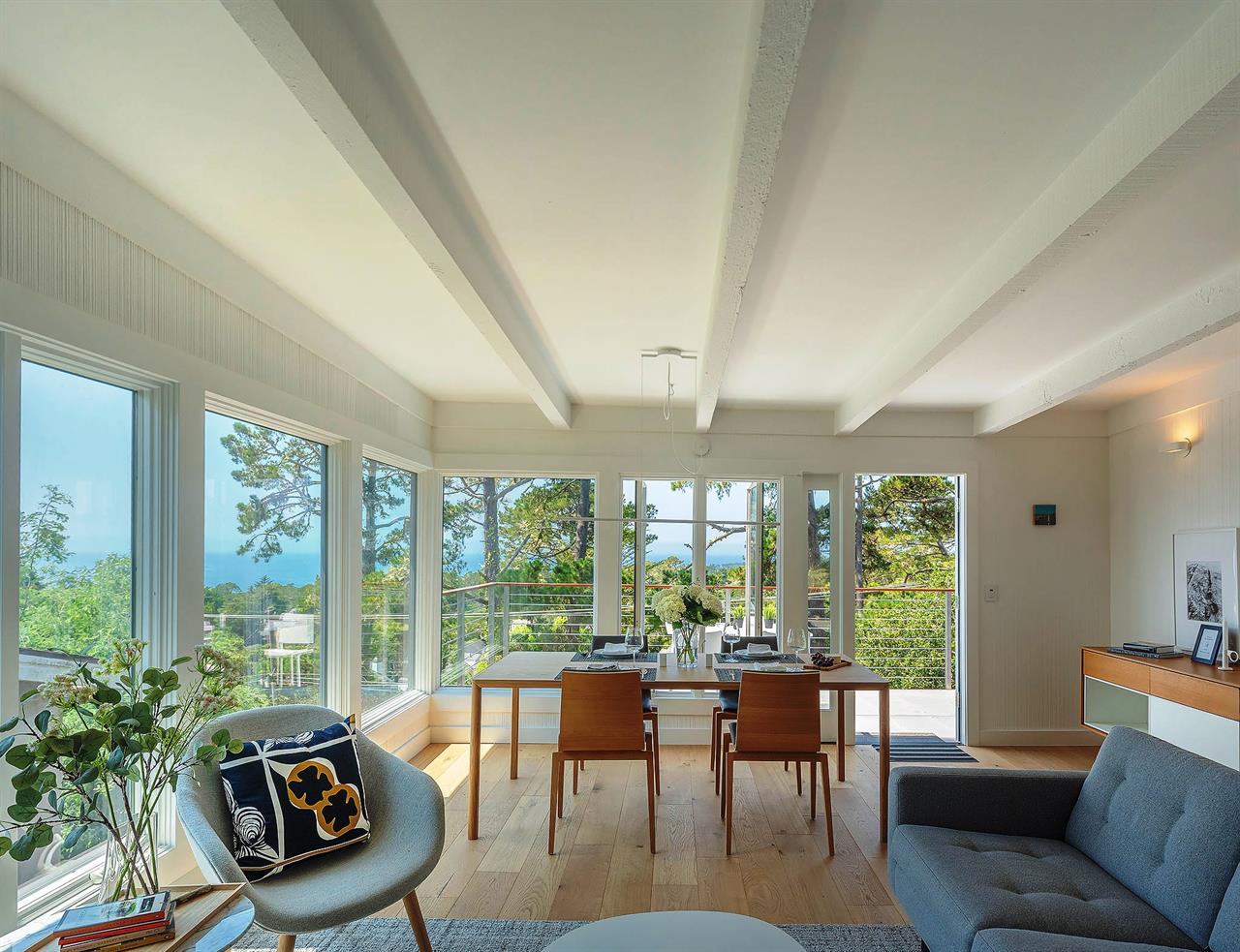 OpenConcept Living Room and Dining Room with Ocean View