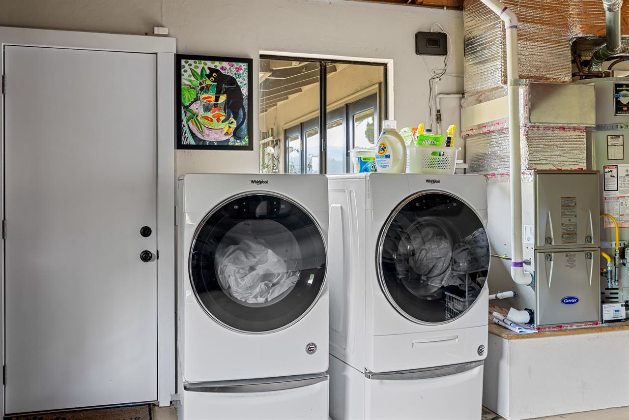 Laundry Area is in the Garage