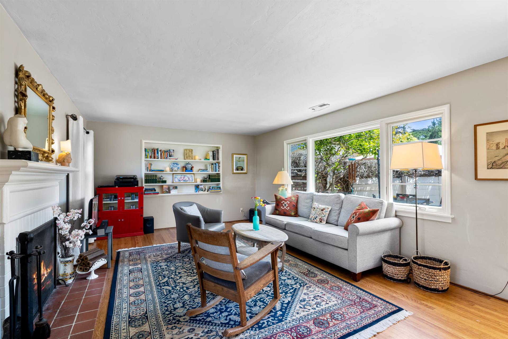 Living Room has a WoodBurning Fireplace