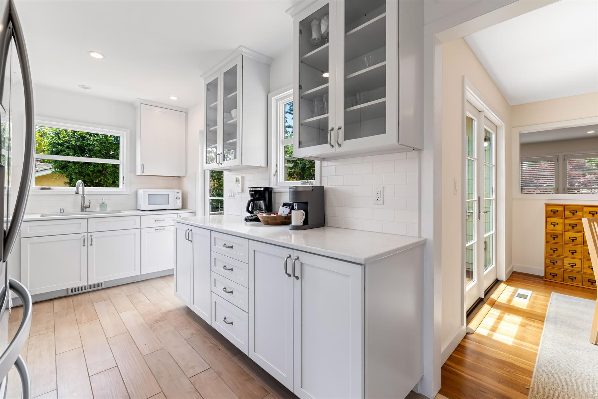 Fully Equipped Kitchen is Next to the Dining Area