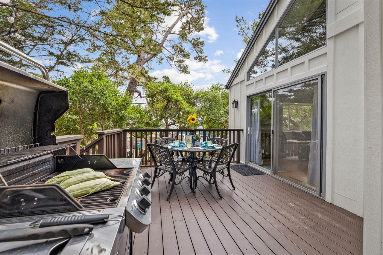 Outdoor Dining Deck has a Gas BBQ Grill