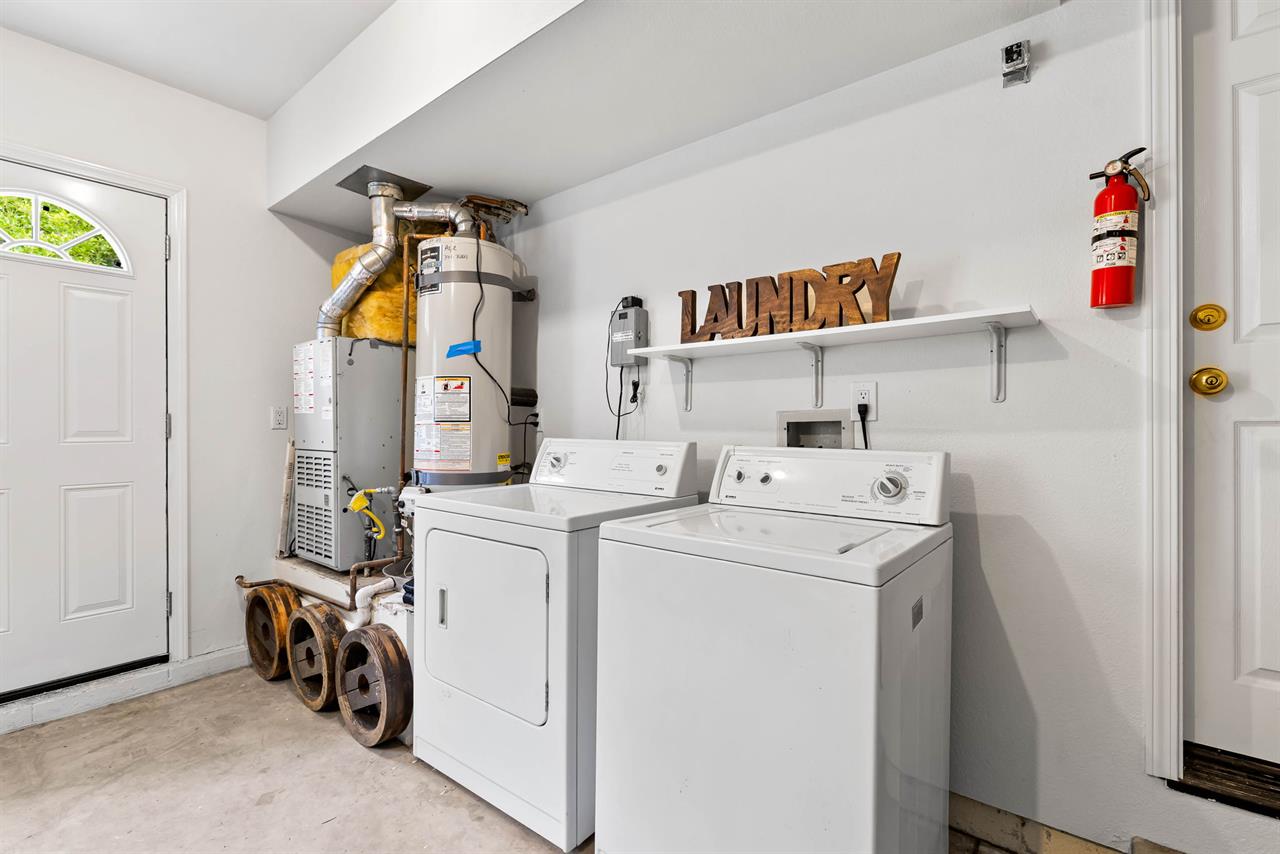 Washer and Dryer are in the Garage