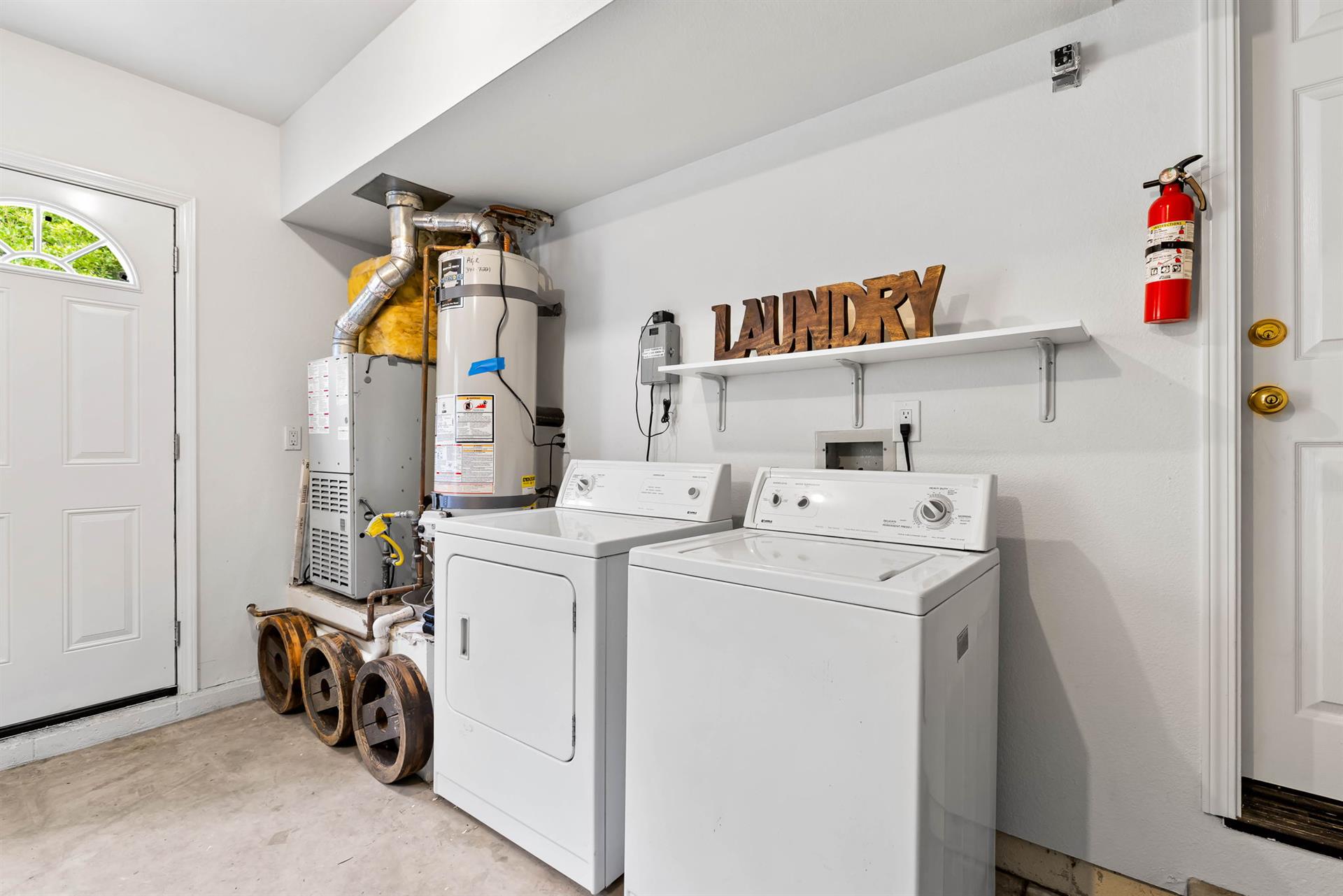 Washer and Dryer are in the Garage