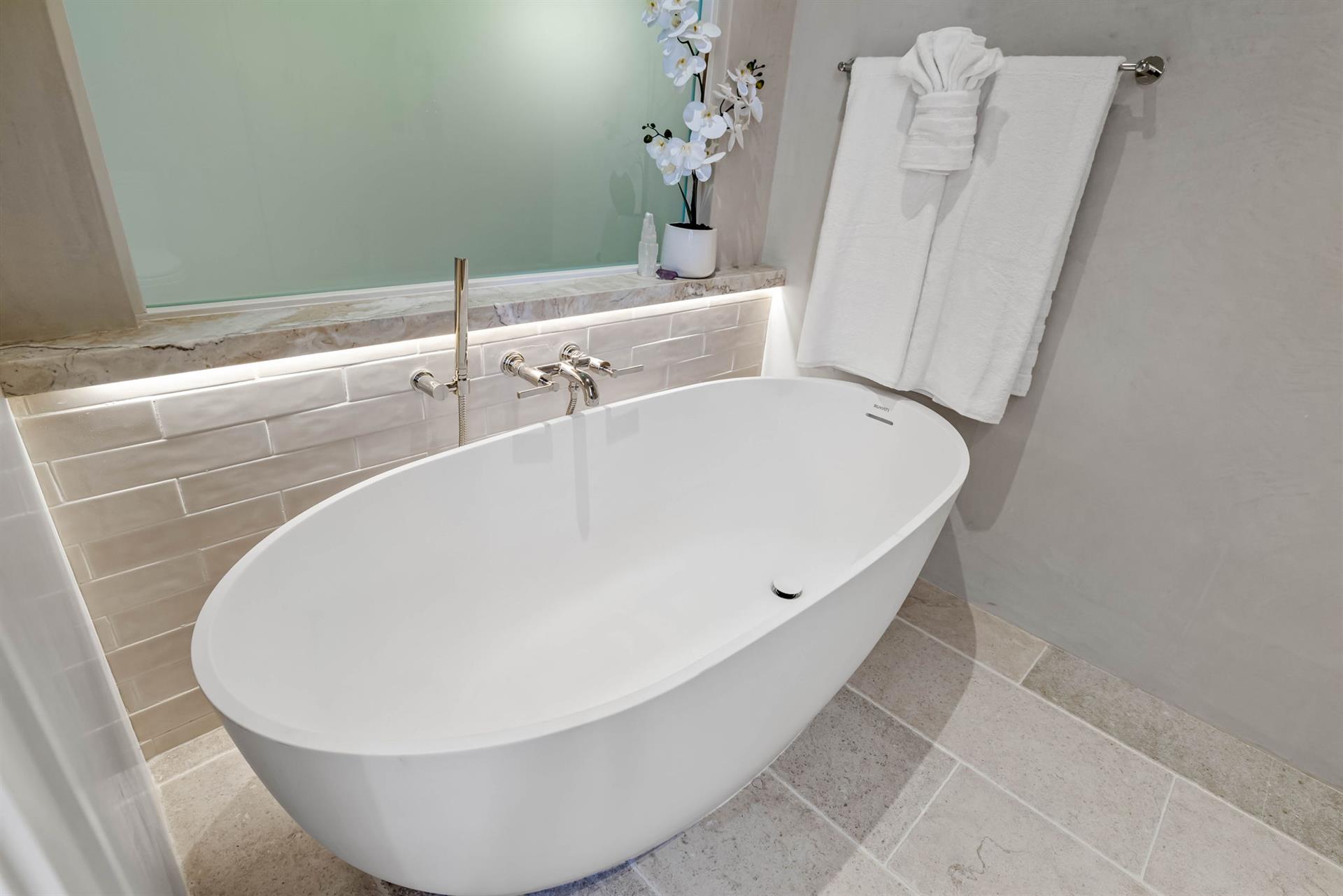 Soaking Tub in the EnSuite Bath for Bedroom 1