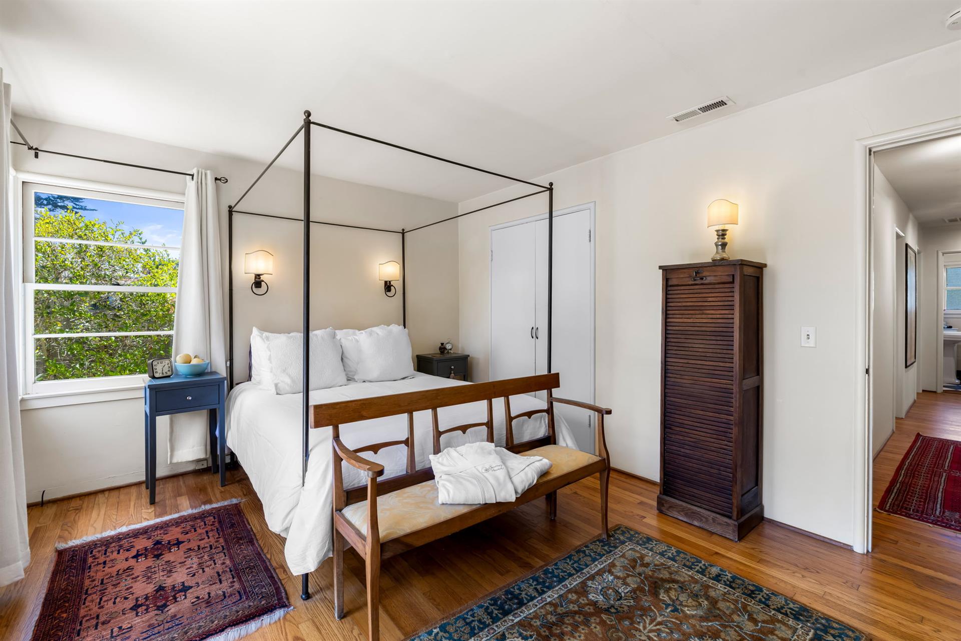 Primary Bedroom with Queen, TV, En Suite Bath, Deck Access
