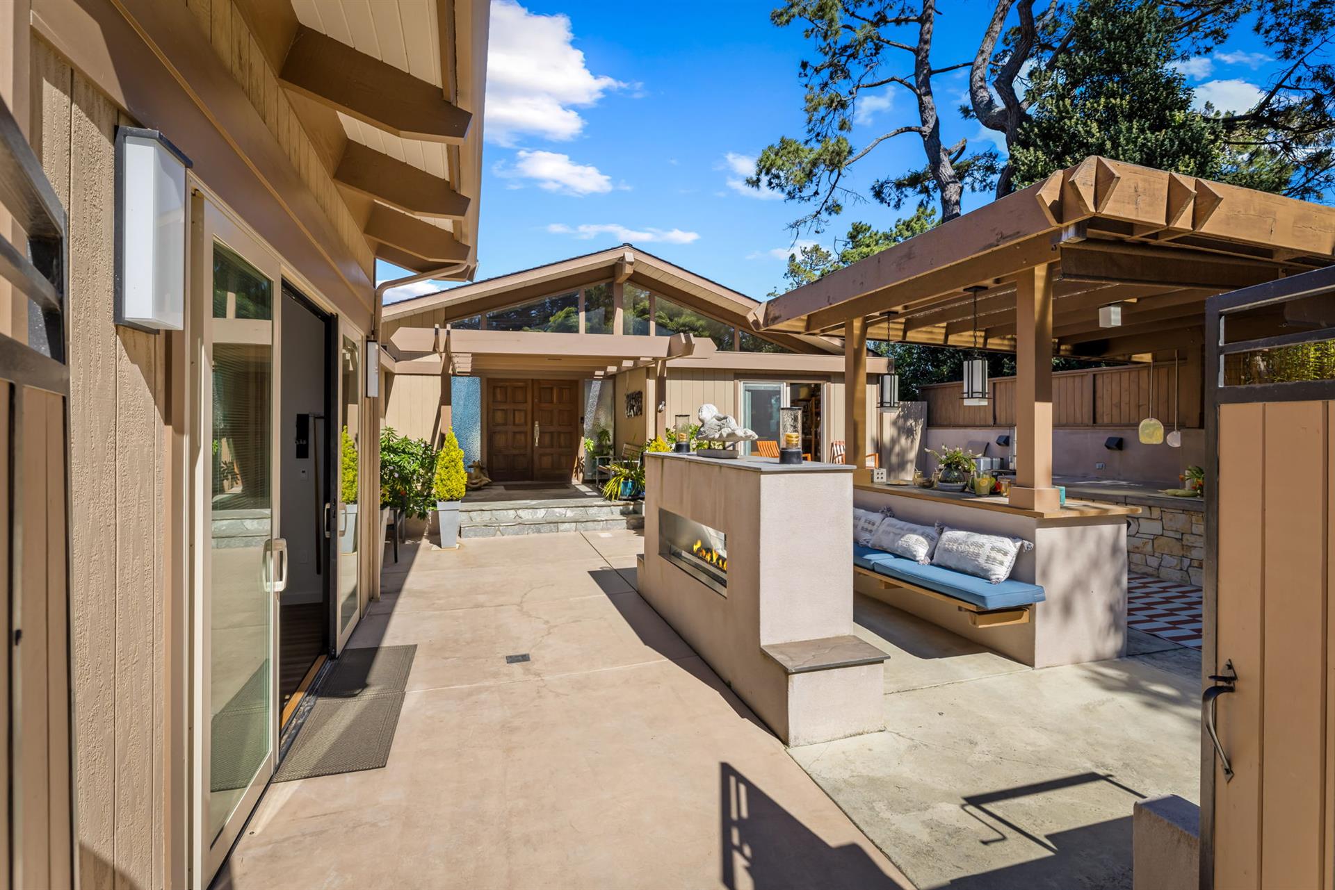 Front Courtyard with the Wonderful Outdoor Kitchen