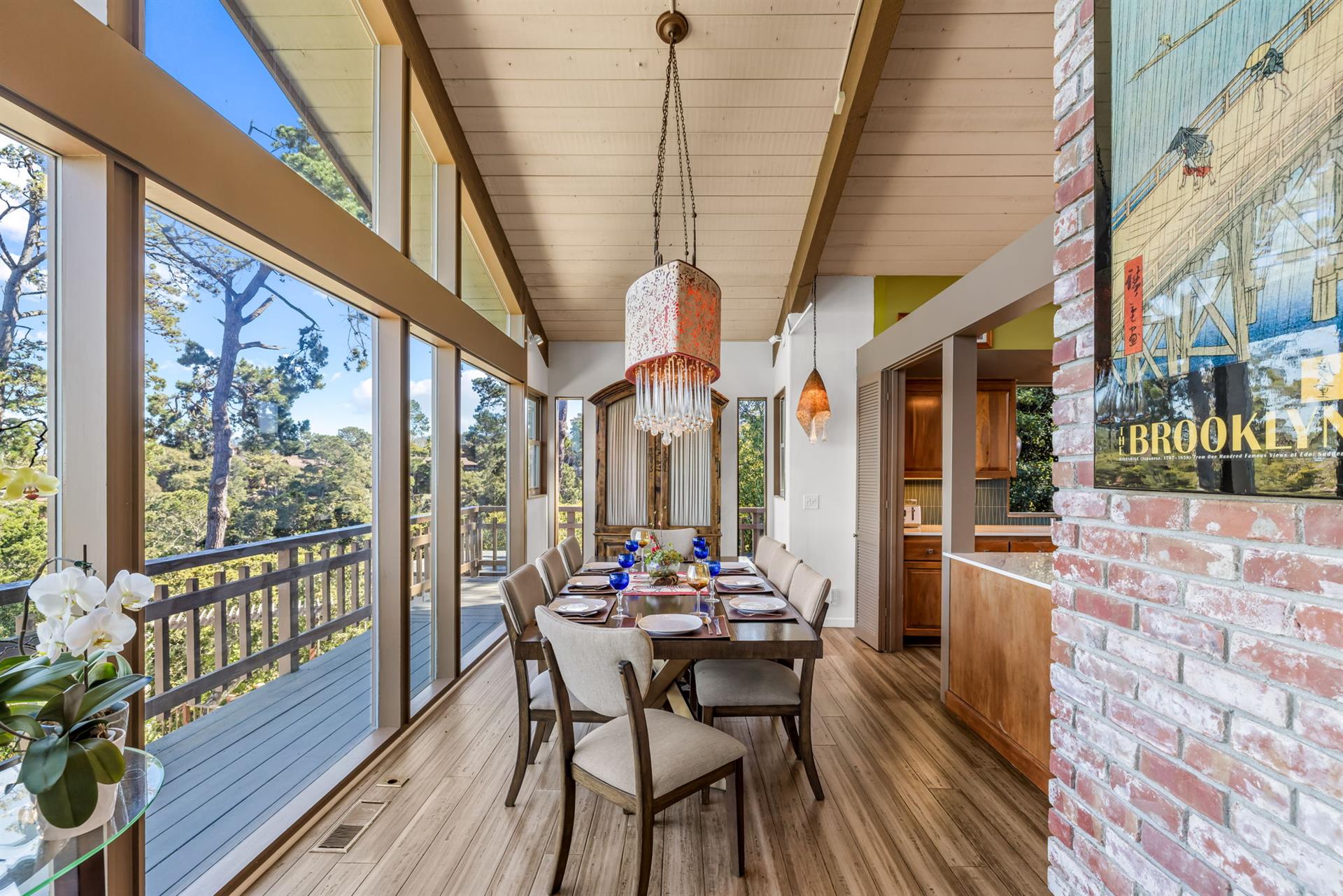 Dining Area Next to the Kitchen Seats Eight