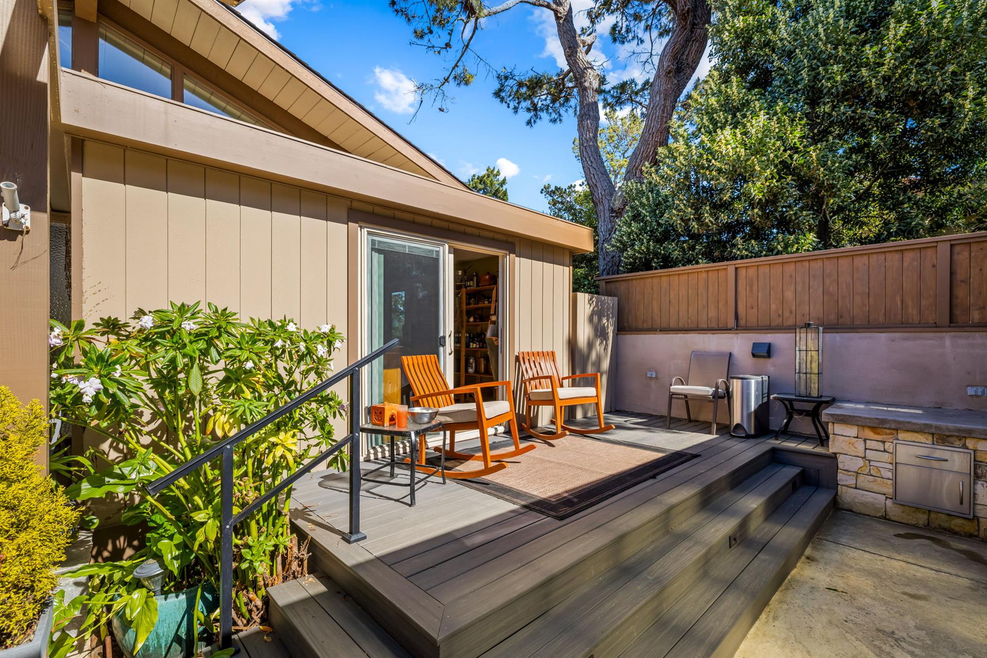 Exit from the Kitchen that Opens to the Outdoor Kitchen