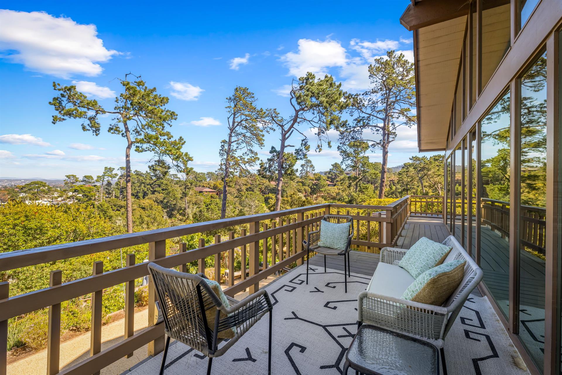 Upper WrapAround Deck has Multiple Seating Areas