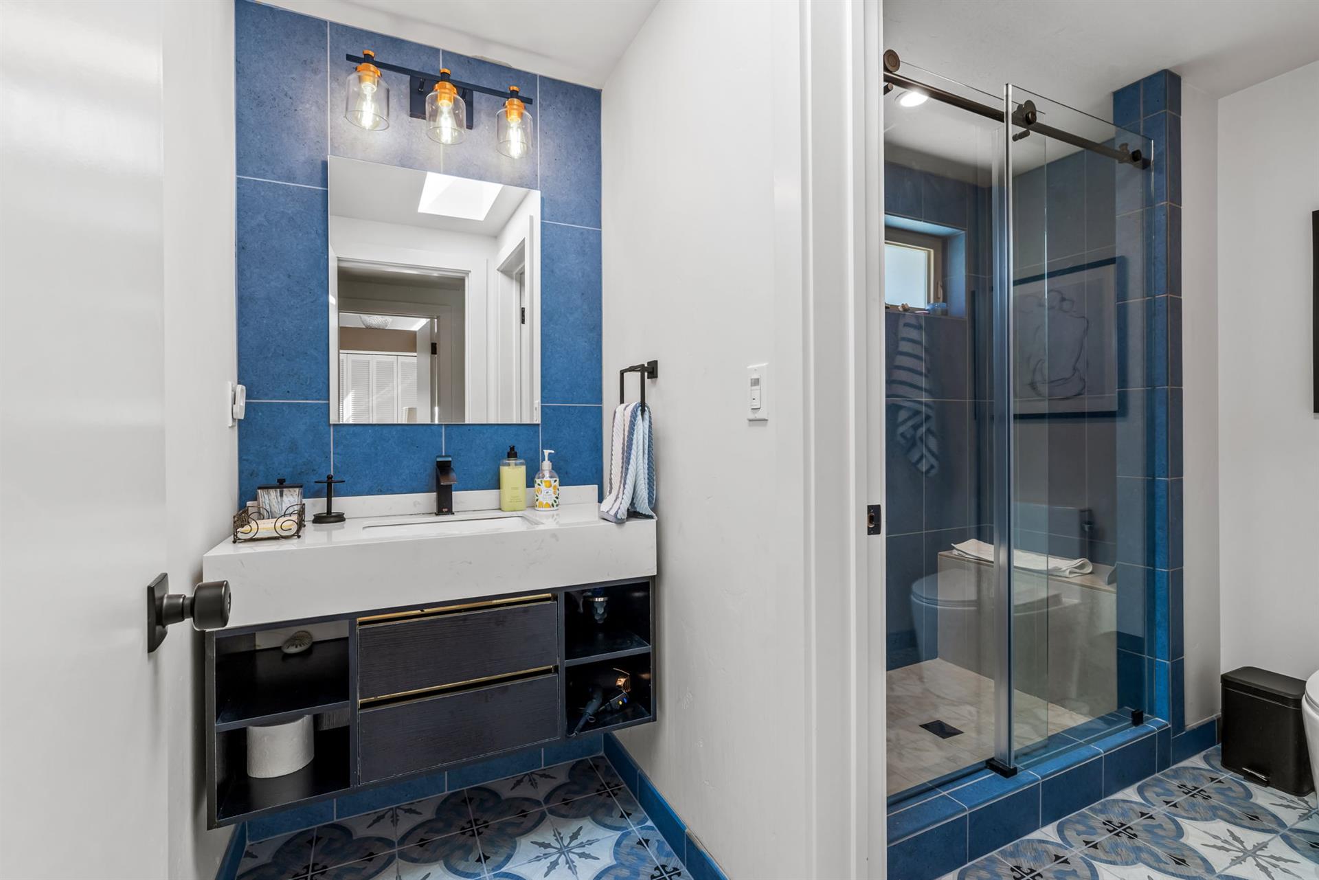Guest Bath  Hall Bathroom with Shower for Bedroom 2