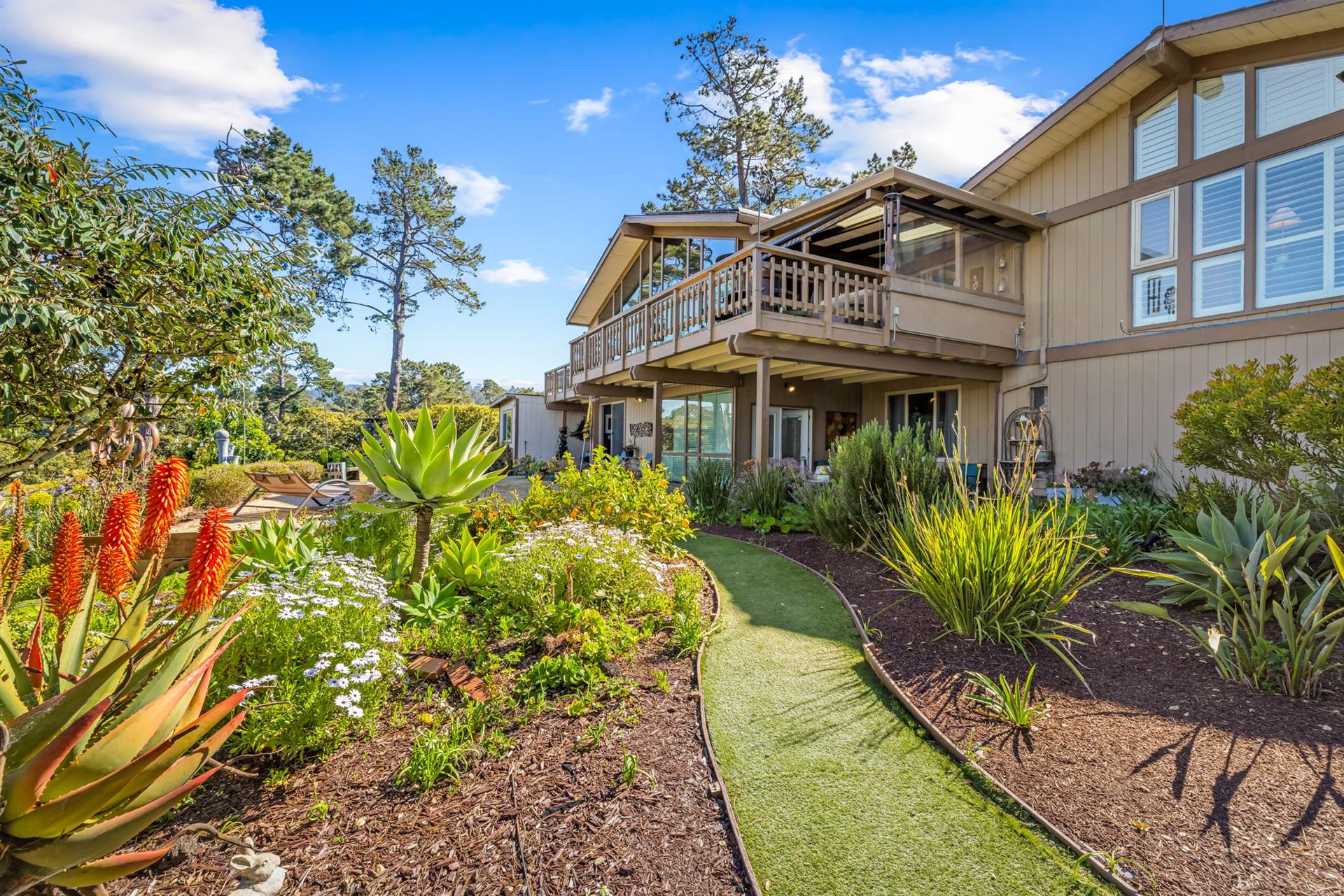 Beautiful Garden Areas in the Fenced Backyard