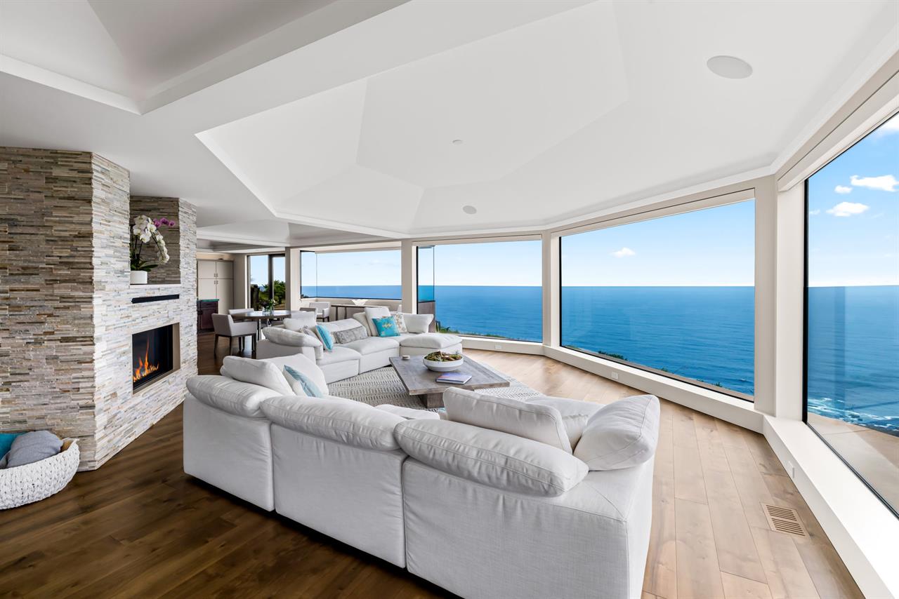 Living Room Area has a Gas Fireplace