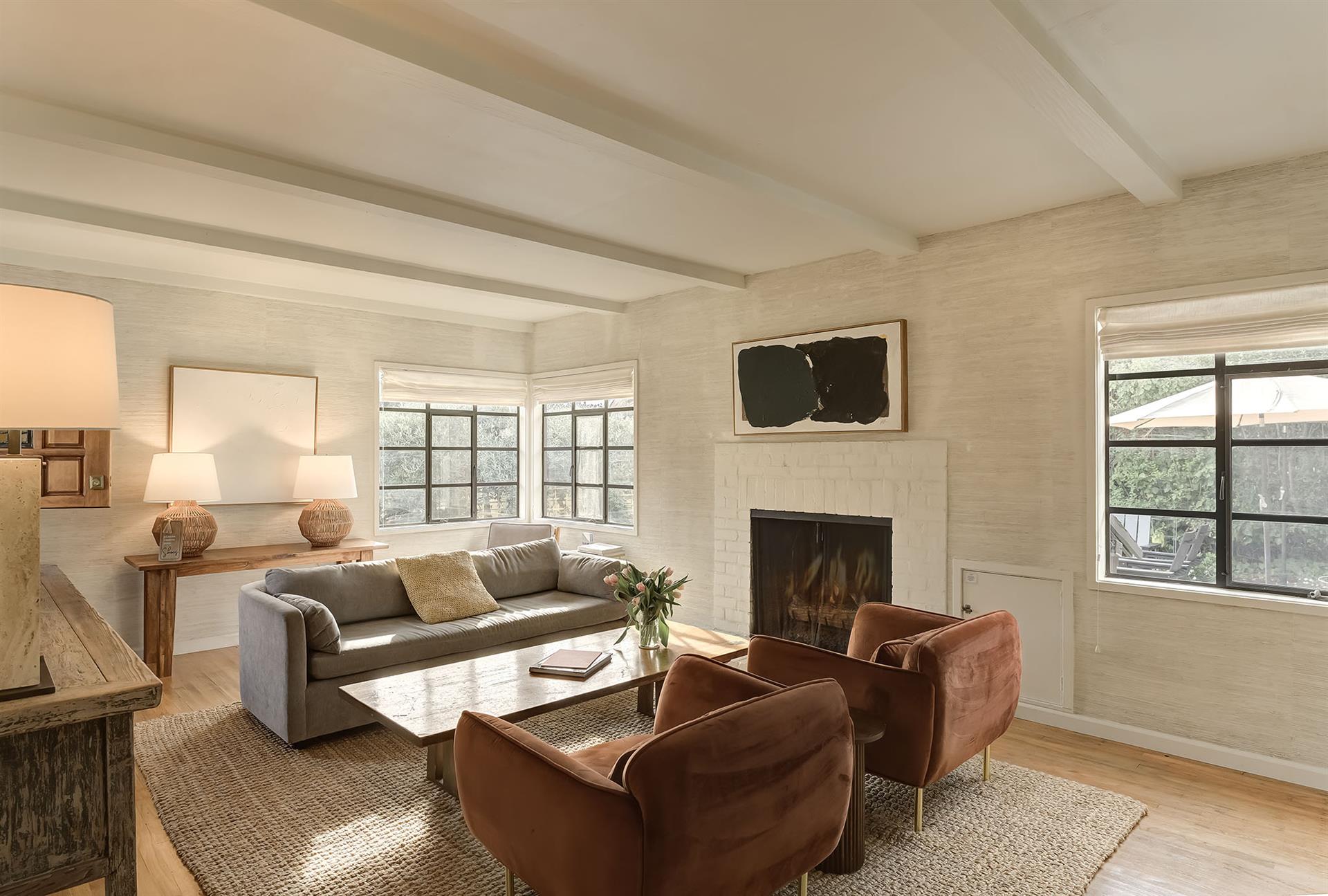 Living Room has a Gas Fireplace
