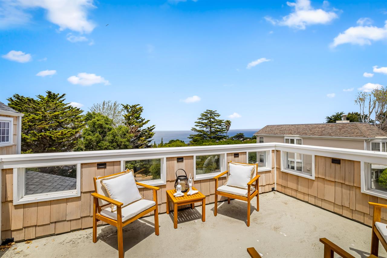 Upstairs Deck with a Peek of the Monterey Bay