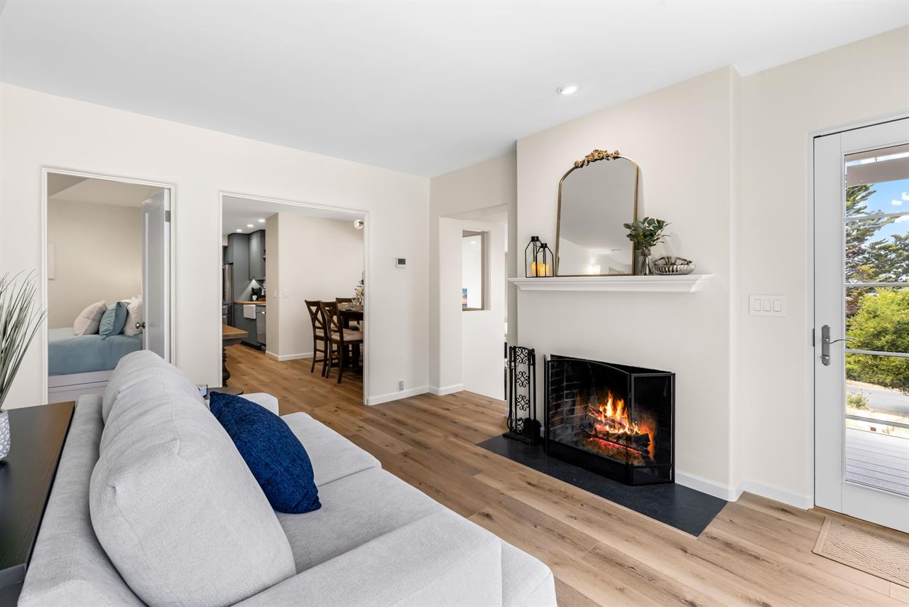 Living Room with WoodBurning Fireplace