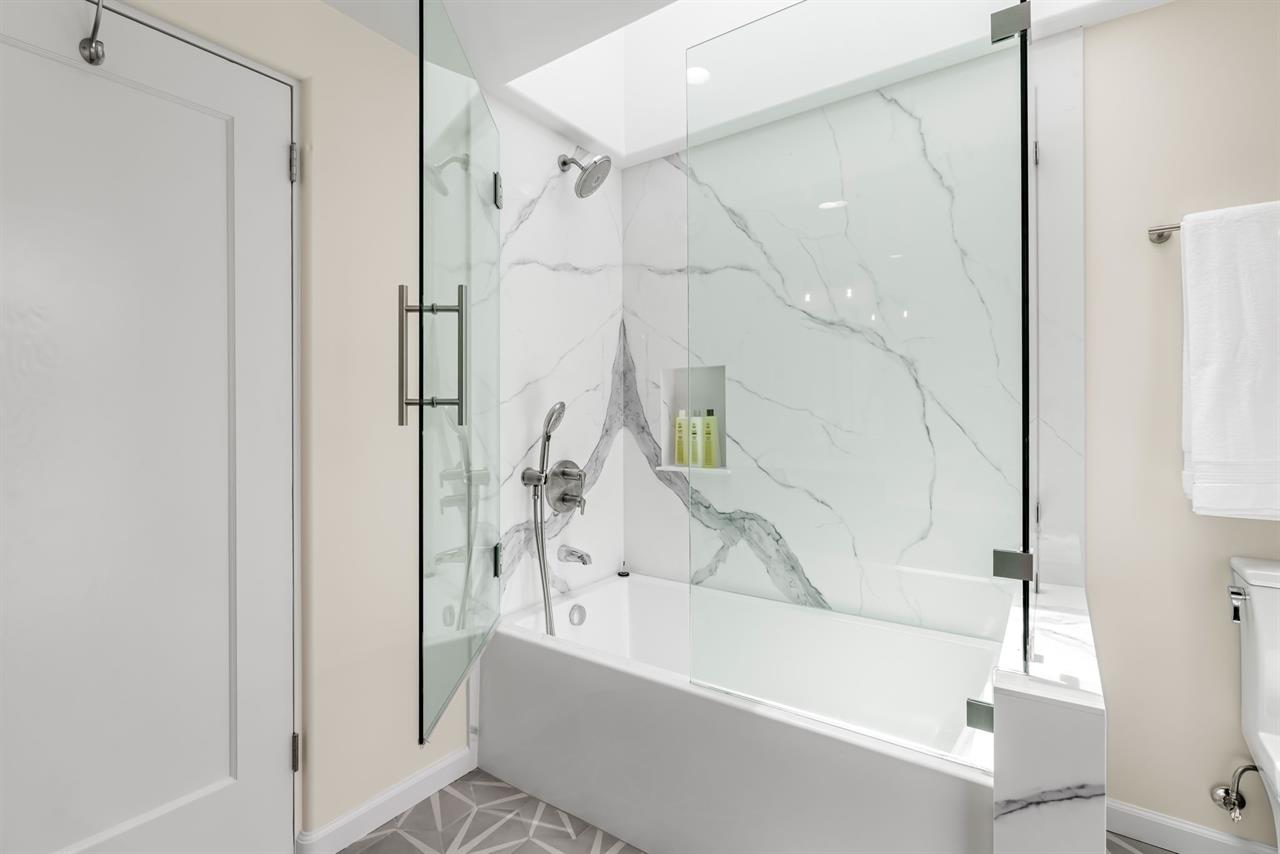 Upstairs Bathroom for Bedroom 1 has a ShowerOverTub