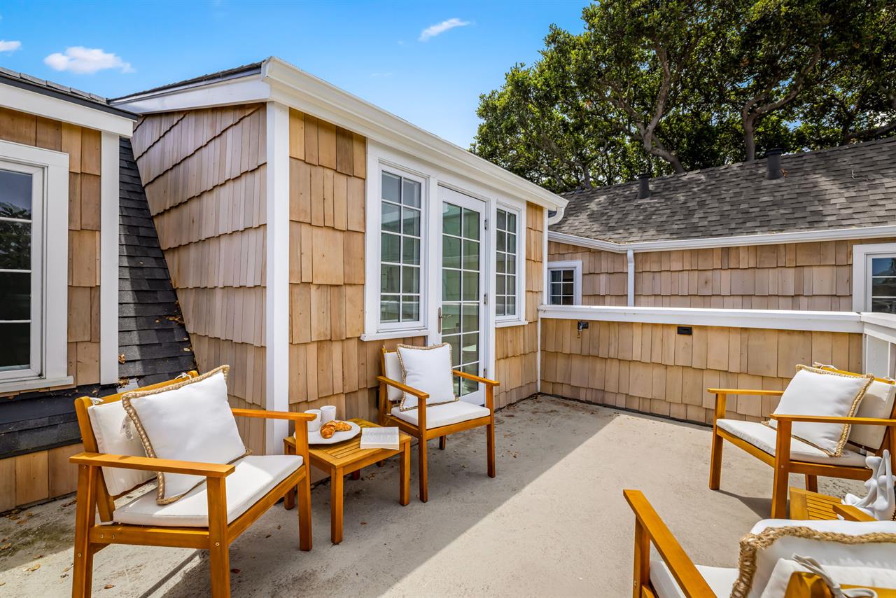 Distant Ocean View Deck Upstairs