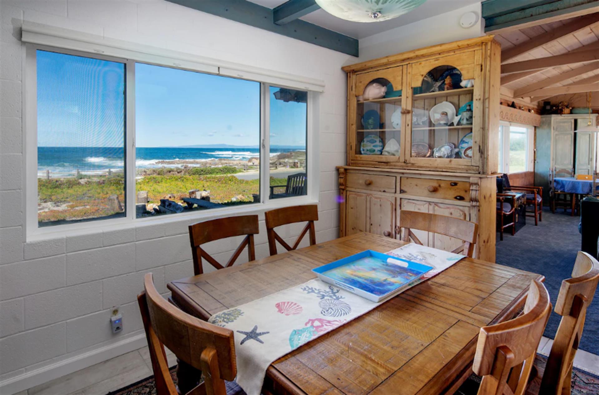 Dining Area Next to the Kitchen has Ocean Views