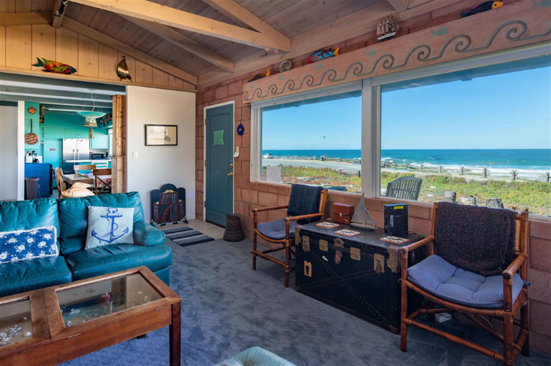 Living Room has a Panoramic Ocean View